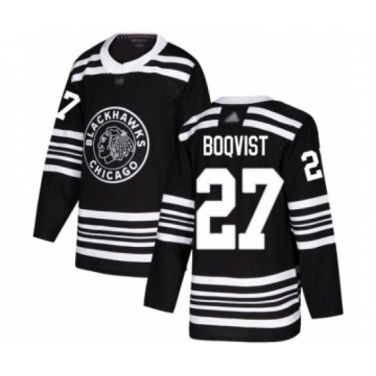 Men's Chicago Blackhawks #27 Adam Boqvist Authentic Black Alternate Hockey Jersey - Ujersey