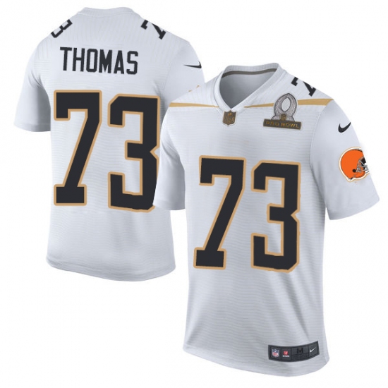 Men's Nike Cleveland Browns #73 Joe Thomas Elite White Team Rice 2016 Pro Bowl NFL Jersey - Ujersey