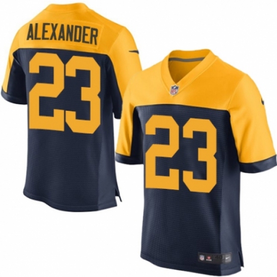 Men's Nike Green Bay Packers #23 Jaire Alexander Elite Navy Blue Alternate NFL Jersey - Ujersey