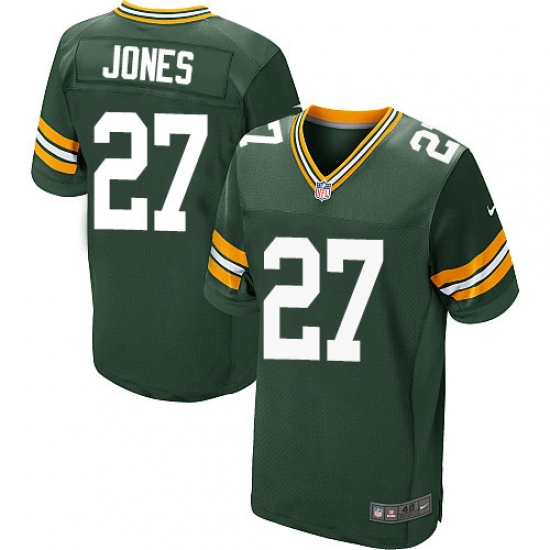 Men's Nike Green Bay Packers #27 Josh Jones Elite Green Team Color NFL Jersey - Ujersey