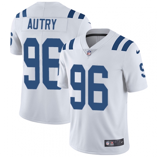 Youth Nike Indianapolis Colts #96 Denico Autry White Vapor Untouchable Limited Player NFL Jersey - Ujersey