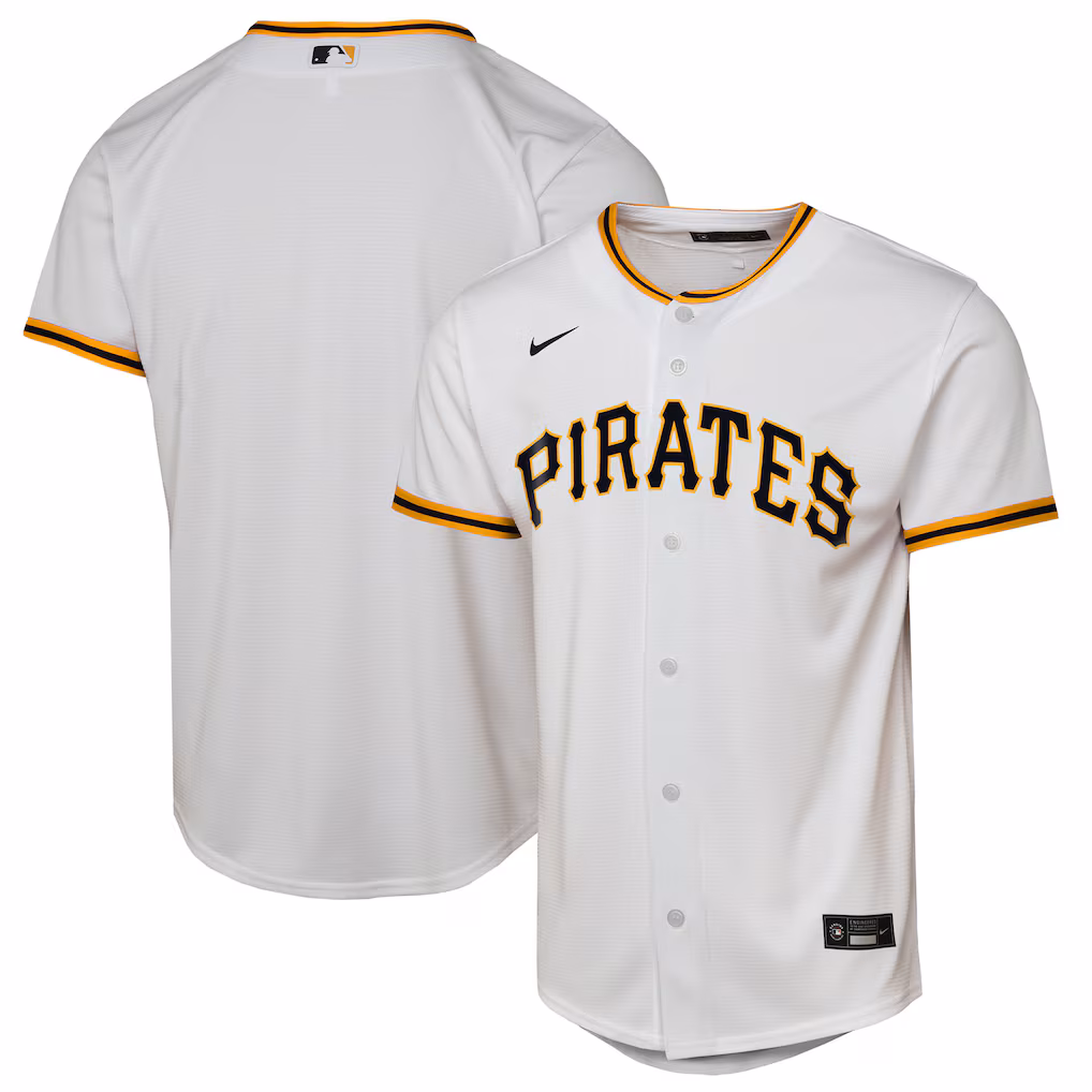 Youth Pittsburgh Pirates  Nike White Home Replica Jersey - U-jersey