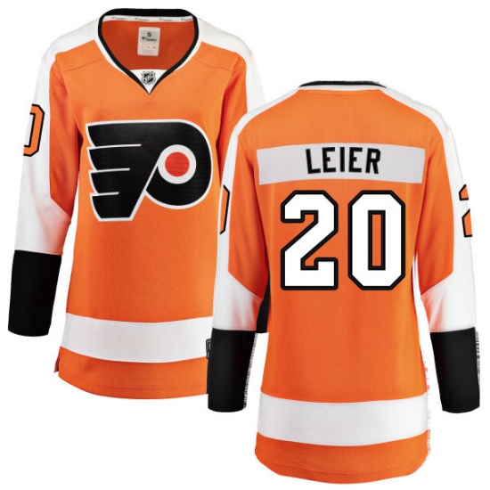 Women's Philadelphia Flyers #20 Taylor Leier Fanatics Branded Orange Home Breakaway NHL Jersey - Ujersey