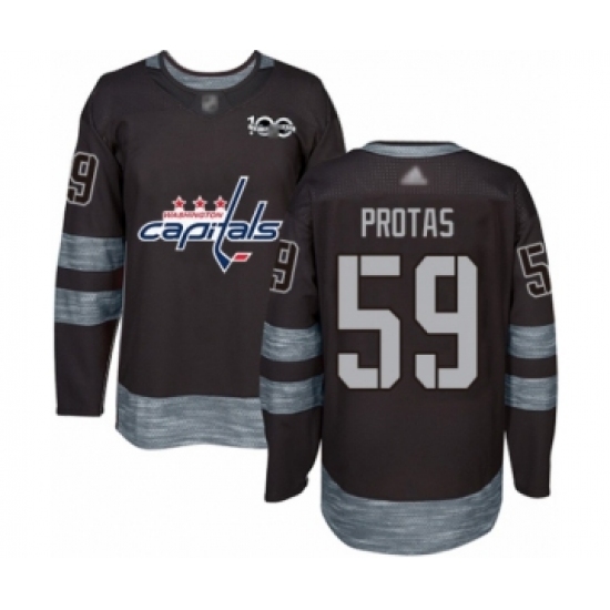 Men's Washington Capitals #59 Aliaksei Protas Authentic Black 1917-2017 100th Anniversary Hockey Jersey - Ujersey