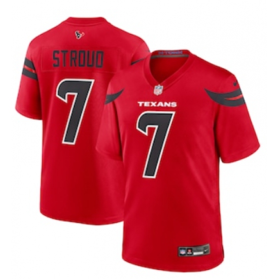 Men's Houston Texans #7 C.J. Stroud Nike Red Game Jersey - Ujersey