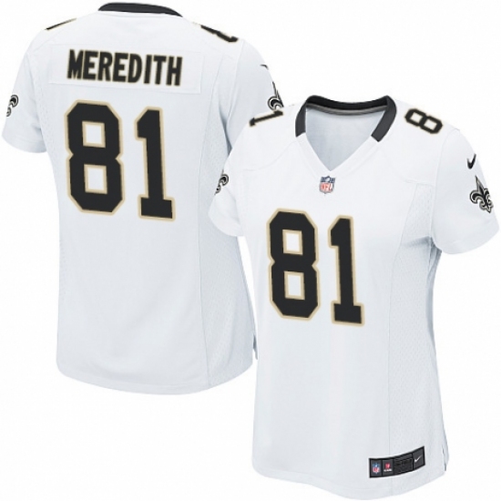 Women's Nike New Orleans Saints #81 Cameron Meredith Game White NFL Jersey - Ujersey