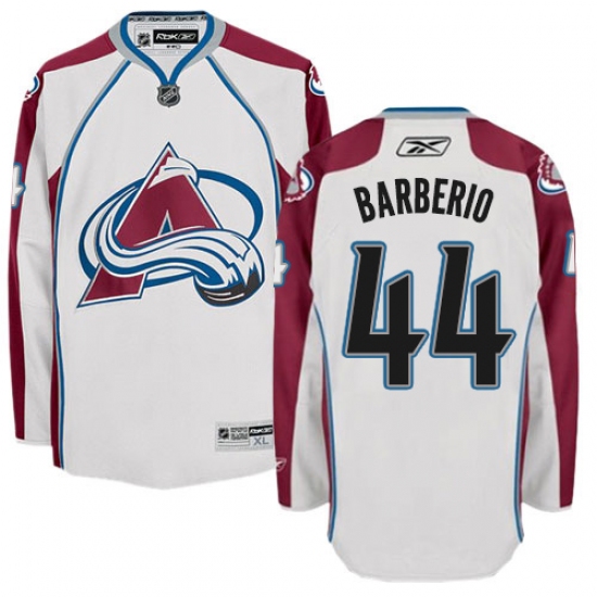 Men's Reebok Colorado Avalanche #44 Mark Barberio Authentic White Away NHL Jersey - Ujersey