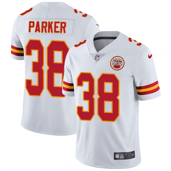 Youth Nike Kansas City Chiefs #38 Ron Parker White Vapor Untouchable Limited Player NFL Jersey - Ujersey