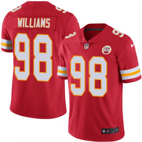 Youth Nike Kansas City Chiefs #98 Xavier Williams Red Team Color Vapor Untouchable Limited Player NFL Jersey - Ujersey