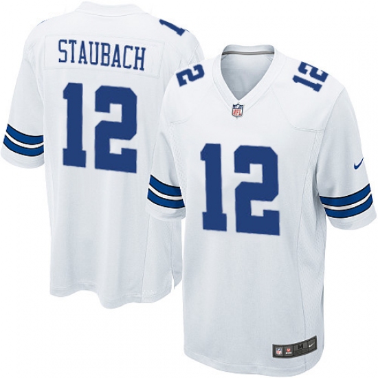 Men's Nike Dallas Cowboys #12 Roger Staubach Game White NFL Jersey - Ujersey