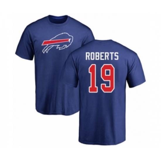 Football Buffalo Bills #19 Andre Roberts Royal Blue Name & Number Logo T-Shirt - Ujersey
