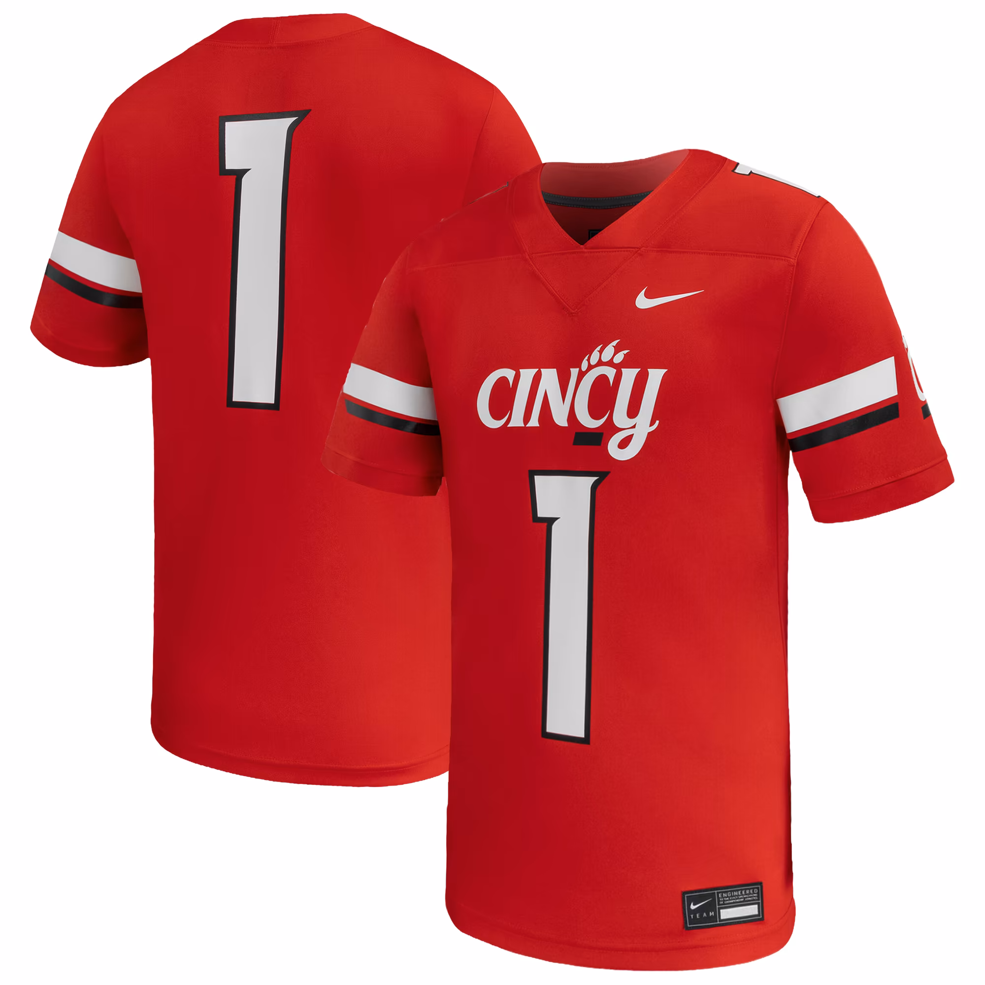 Men's Nike Red Cincinnati Bearcats Replica Football Jersey - U-jersey
