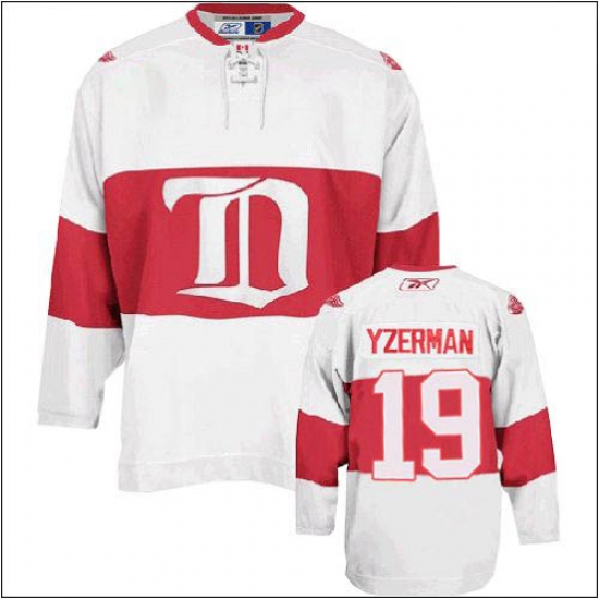 Women's Reebok Detroit Red Wings #19 Steve Yzerman Authentic White Third NHL Jersey - Ujersey