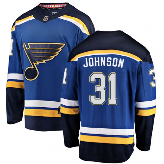 Youth St. Louis Blues #31 Chad Johnson Fanatics Branded Royal Blue Home Breakaway NHL Jersey - Ujersey