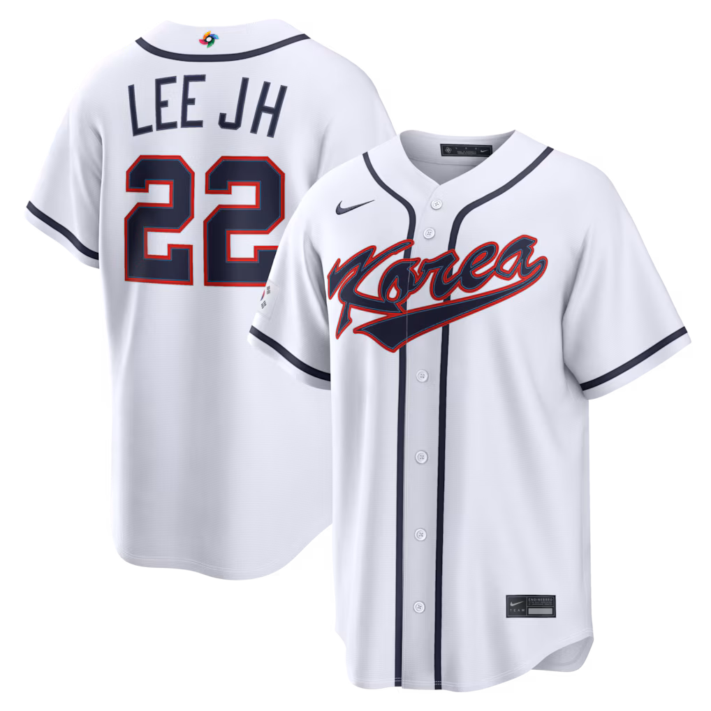 Men's Korea Baseball Jung Hoo Lee Nike White 2026 World Baseball Classic Home Stadium Jersey - Ujersey