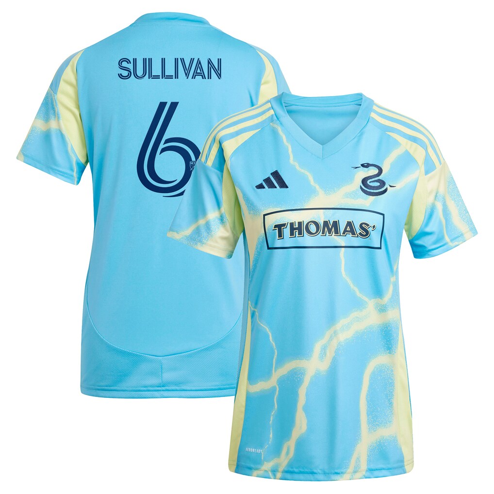 Women's Philadelphia Union Cavan Sullivan adidas Blue 2025 The Voltage Kit Replica Player Jersey - Ujersey