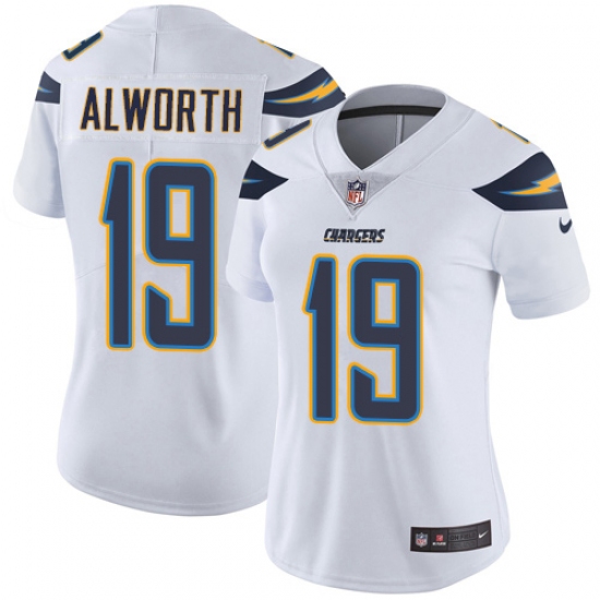 Women's Nike Los Angeles Chargers #19 Lance Alworth Elite White NFL Jersey - Ujersey