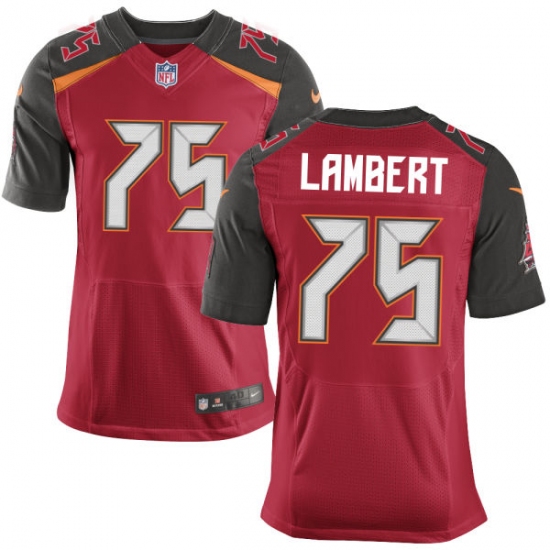 Men's Nike Tampa Bay Buccaneers #75 Davonte Lambert Elite Red Team Color NFL Jersey - Ujersey