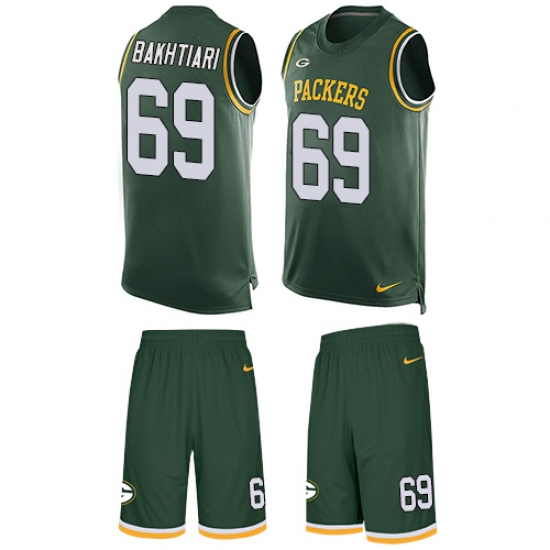 Men's Nike Green Bay Packers #69 David Bakhtiari Limited Green Tank Top Suit NFL Jersey - Ujersey