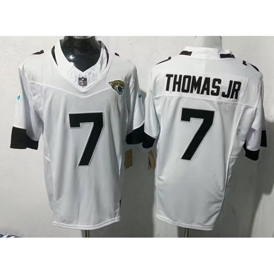 Men's Jacksonville Jaguars #7 Brian Thomas Jr White 2025 F.U.S.E. Vapor Limited Football Stitched Jersey - Ujersey