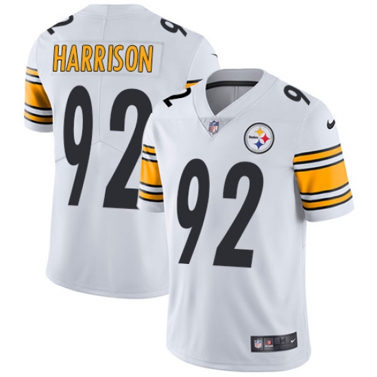 Youth Nike Pittsburgh Steelers #92 James Harrison White Vapor Untouchable Limited Player NFL Jersey - Ujersey