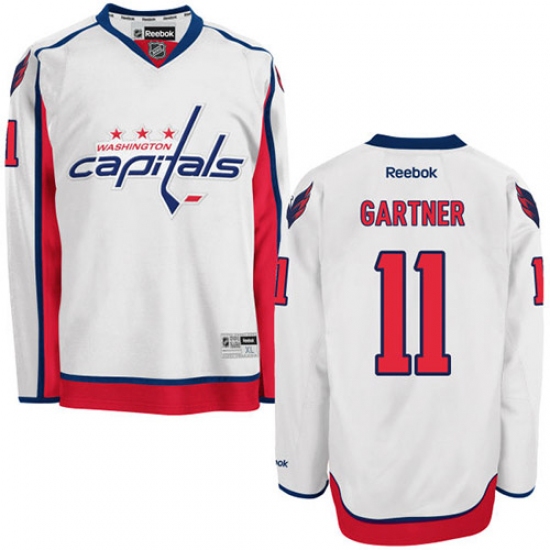 Women's Reebok Washington Capitals #11 Mike Gartner Authentic White Away NHL Jersey - Ujersey
