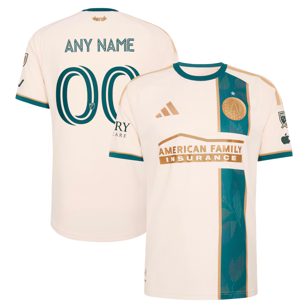 Men's Atlanta United FC adidas Tan 2026 Spirit Of '96 On-Field Authentic Patch Custom Jersey - ujerseystore