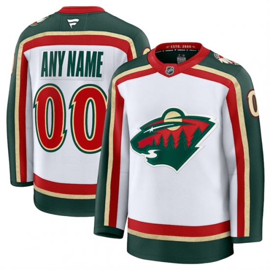 Men's Minnesota Wild Custom White 2025 25th Anniversary Hockey Jersey - Ujersey