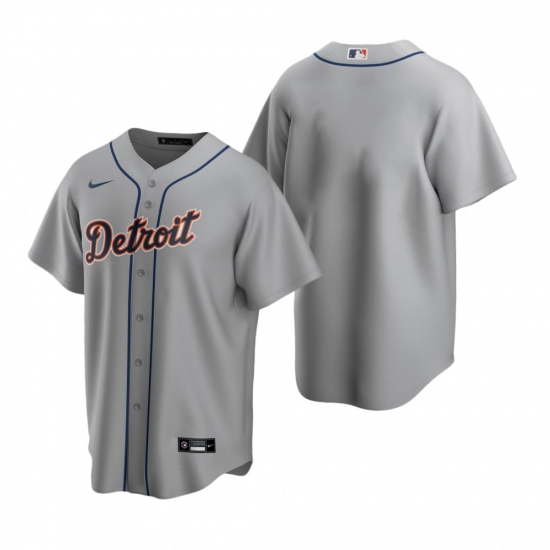 Men's Nike Detroit Tigers Blank Gray Road Baseball Jersey - Ujersey