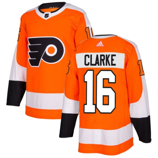 Men's Adidas Philadelphia Flyers #16 Bobby Clarke Premier Orange Home NHL Jersey - Ujersey