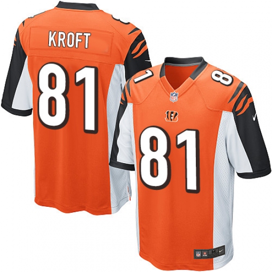 Men's Nike Cincinnati Bengals #81 Tyler Kroft Game Orange Alternate NFL Jersey - Ujersey