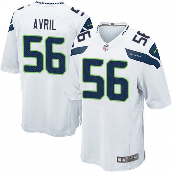 Men's Nike Seattle Seahawks #56 Cliff Avril Game White NFL Jersey - Ujersey