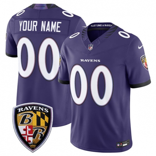 Men's Baltimore Ravens Active Player Custom Purple 2026 F.U.S.E Vapor Limited Football Stitched Jersey - Ujersey