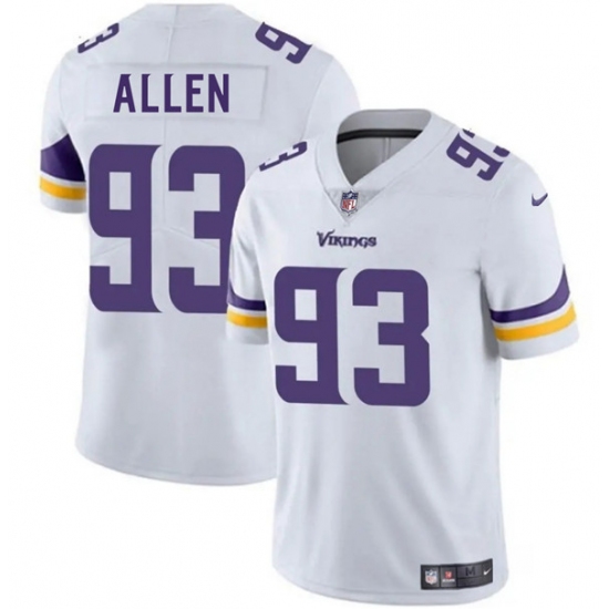Men's Minnesota Vikings #93 Jonathan Allen White 2025 Vapor Limited Football Stitched Jersey - Ujersey