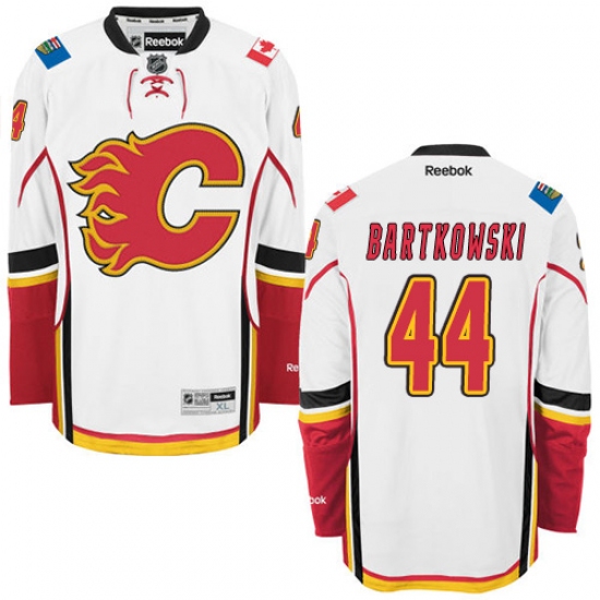 Youth Reebok Calgary Flames #44 Matt Bartkowski Authentic White Away NHL Jersey - Ujersey