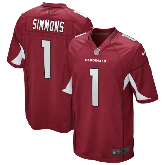 Men's Arizona Cardinals #1 Isaiah Simmons Nike Cardinal 2020 NFL Draft First Round Pick Game Jersey.webp - Ujersey