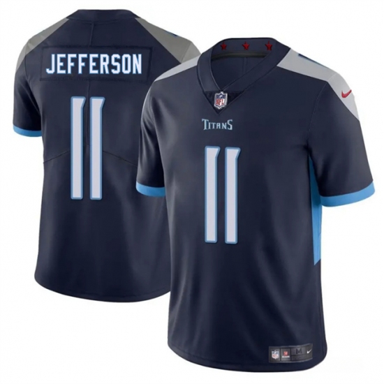 Men's Tennessee Titans #11 Van Jefferson Navy 2025 Vapor Untouchable Football Stitched Jersey - Ujersey