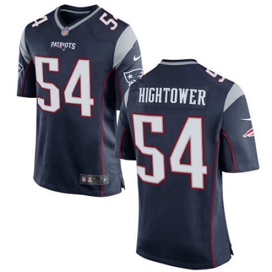 Men's Nike New England Patriots #54 Dont'a Hightower Game Navy Blue Team Color NFL Jersey - Ujersey