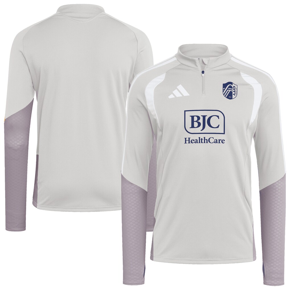 Men's St. Louis CITY SC adidas Silver 2026 Tiro Competition Quarter-Zip Training Top - Ujersey