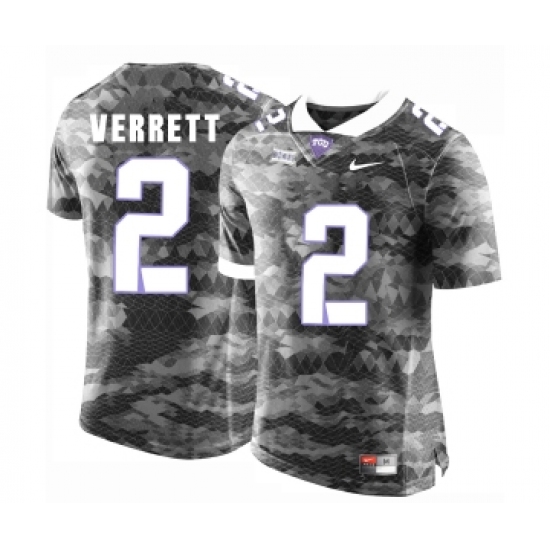 TCU Horned Frogs 2 Jason Verrett Gray College Football Limited Jersey - Ujersey