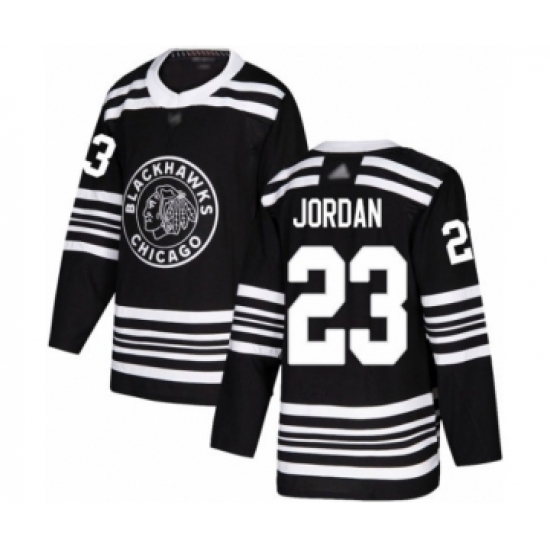 Youth Chicago Blackhawks #23 Michael Jordan Authentic Black Alternate Hockey Jersey - Ujersey