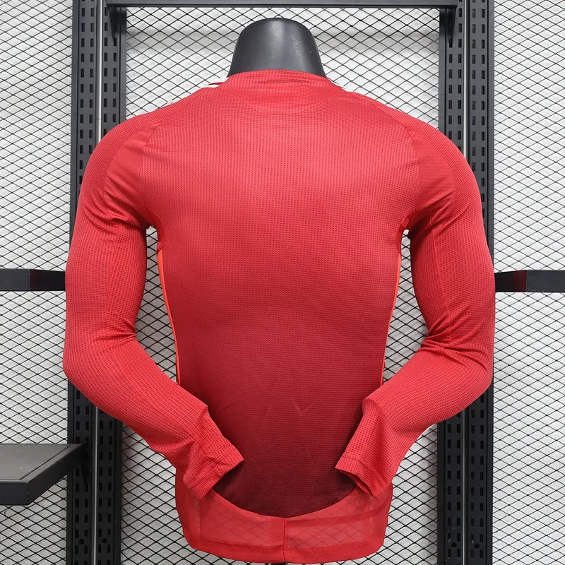 Manchester United Home Long Sleeve Football Jersey Shirt 2024/25 - Ujersey NHL