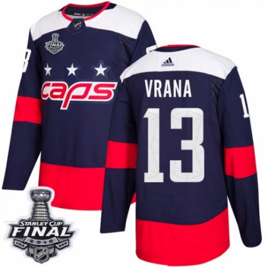 Youth Adidas Washington Capitals #13 Jakub Vrana Authentic Navy Blue 2018 Stadium Series 2018 Stanley Cup Final NHL Jersey - Ujersey
