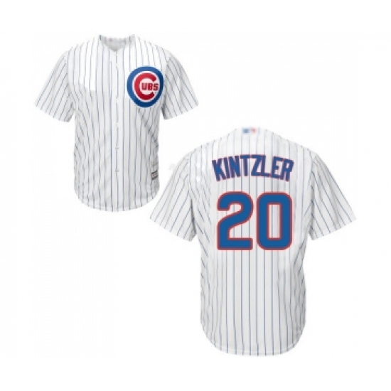 Men's Chicago Cubs #20 Brandon Kintzler Replica White Home Cool Base Baseball Jersey - Ujersey