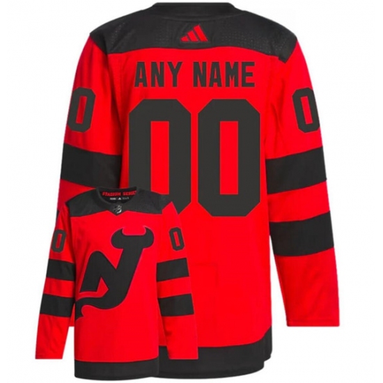 Men's New Jersey Devils Custom Red 2023-2024 Stadium Series Stitched Jersey