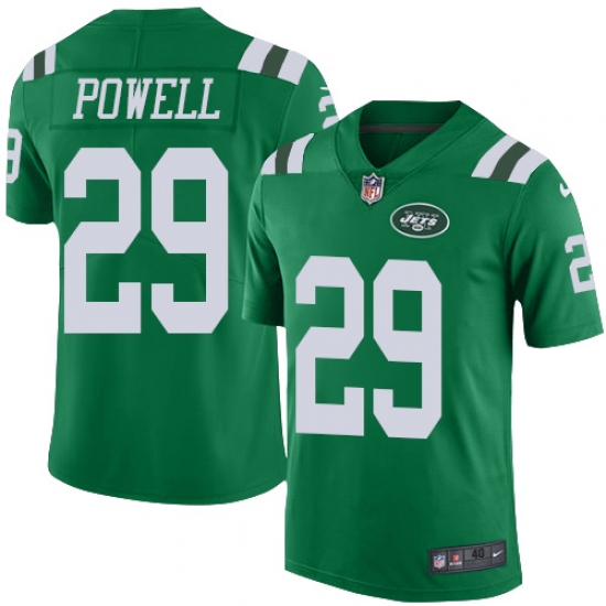 Men's Nike New York Jets #29 Bilal Powell Elite Green Rush Vapor Untouchable NFL Jersey - Ujersey