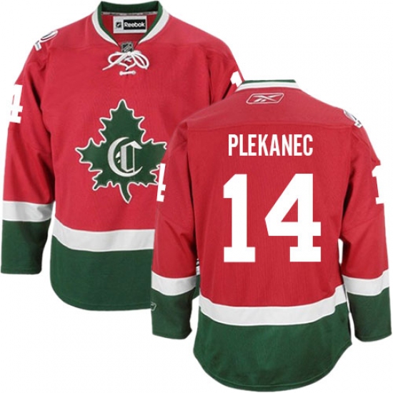 Men's Reebok Montreal Canadiens #14 Tomas Plekanec Authentic Red New CD NHL Jersey - Ujersey