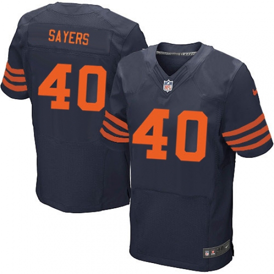 Men's Nike Chicago Bears #40 Gale Sayers Elite Navy Blue Alternate NFL Jersey - Ujersey