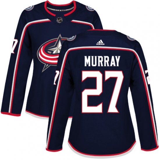 Women's Adidas Columbus Blue Jackets #27 Ryan Murray Authentic Navy Blue Home NHL Jersey - Ujersey
