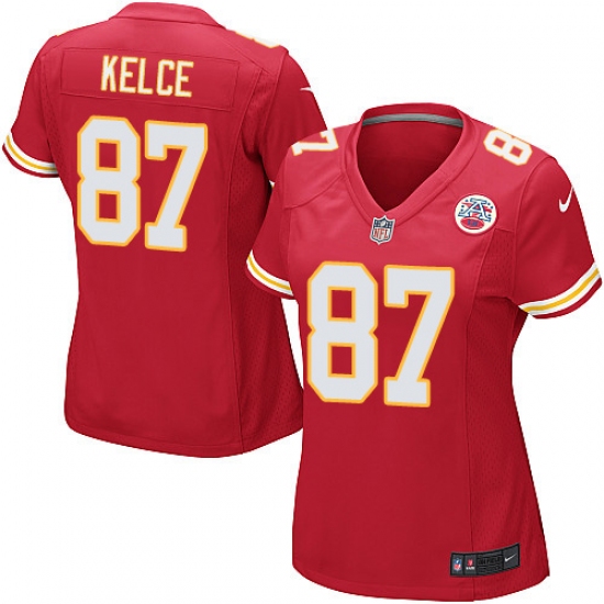 Women's Nike Kansas City Chiefs #87 Travis Kelce Game Red Team Color NFL Jersey - Ujersey